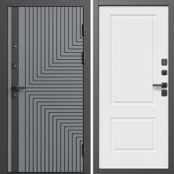 Входная дверь Termo-Door Квантум Грей - Нео Классика Белый Софт