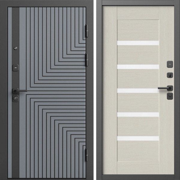 Входная дверь Termo-Door Квантум Грей - Царга лиственница
