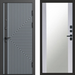 Входная дверь Termo-Door Квантум Грей - Зеркало белый софт