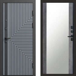 Входная дверь Termo-Door Квантум Грей - Зеркало бетон темный