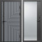 Входная дверь Termo-Door Квантум Грей - Зеркало Фацет Черный кварц+тонировка серая