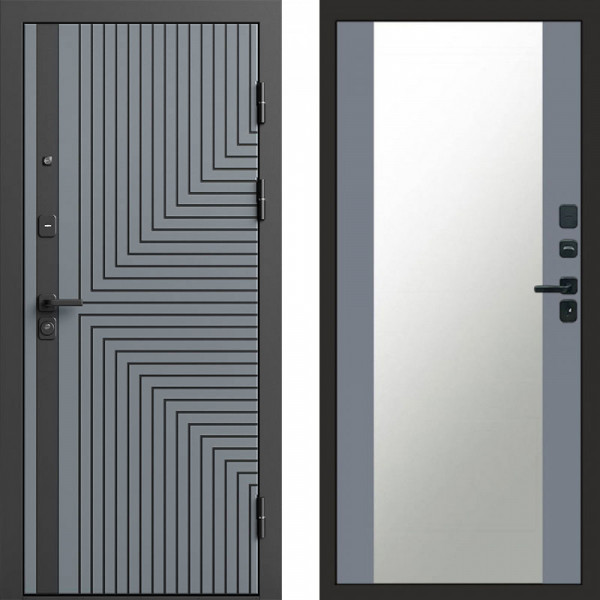 Входная дверь Termo-Door Квантум Грей - Зеркало Grey Софт