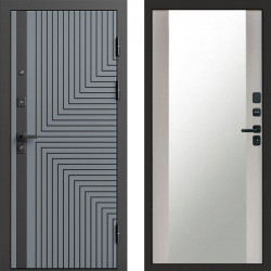Входная дверь Termo-Door Квантум Грей - Зеркало лиственница