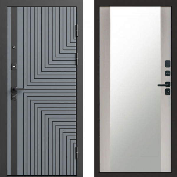 Входная дверь Termo-Door Квантум Грей - Зеркало лиственница