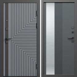 Входная дверь Termo-Door Квантум Грей - Зеркало Люмис Грей Софт