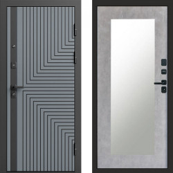 Входная дверь Termo-Door Квантум Грей - Зеркало Триумф бетон светлый