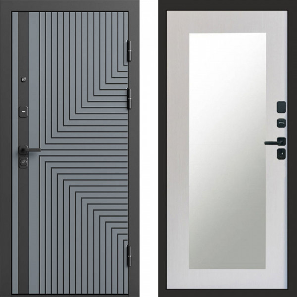 Входная дверь Termo-Door Квантум Грей - Зеркало Триумф лиственница