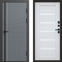 Входная дверь Termo-Door Квантум Грей - Зеркало Триумф Царга лиственница 4500 / 5500