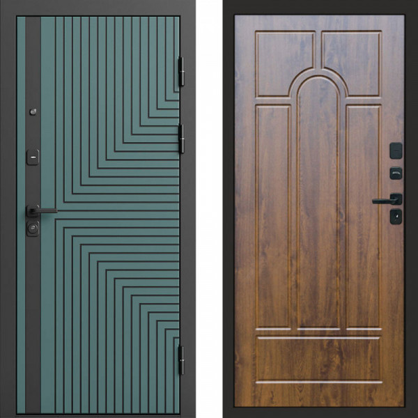 Входная дверь Termo-Door Квантум velutto verde - Арка дуб