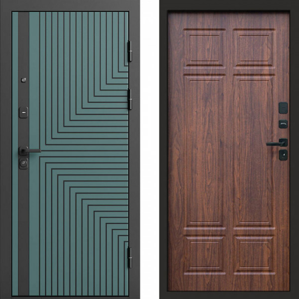 Входная дверь Termo-Door Квантум velutto verde - Без серии Орех премиум