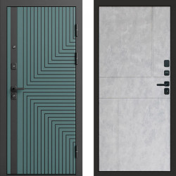 Входная дверь Termo-Door Квантум velutto verde - Горизонт бетон светлый