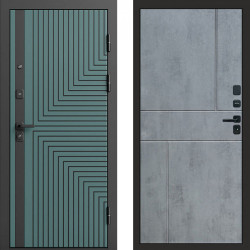 Входная дверь Termo-Door Квантум velutto verde - Горизонт бетон темный