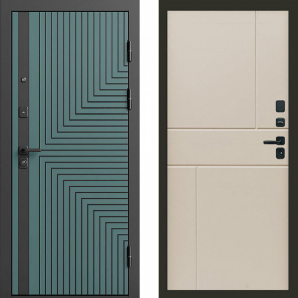 Входная дверь Termo-Door Квантум velutto verde - Горизонт Слоновая кость