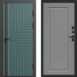 Входная дверь Termo-Door Квантум velutto verde - Гранд Grey софт
