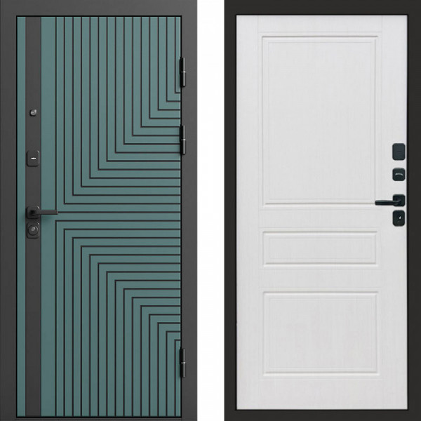 Входная дверь Termo-Door Квантум velutto verde - Классика белое дерево