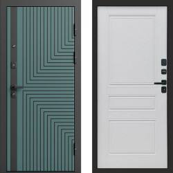 Входная дверь Termo-Door Квантум velutto verde - Классика белый матовый