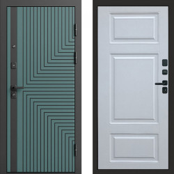 Входная дверь Termo-Door Квантум velutto verde - Лион Белый софт
