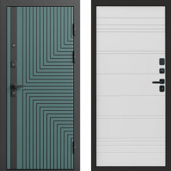 Входная дверь Termo-Door Квантум velutto verde - Лучи White line