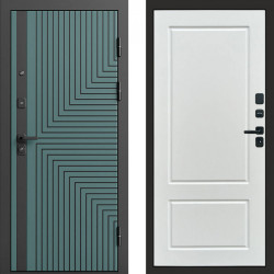 Входная дверь Termo-Door Квантум velutto verde - Марсель Белый софт