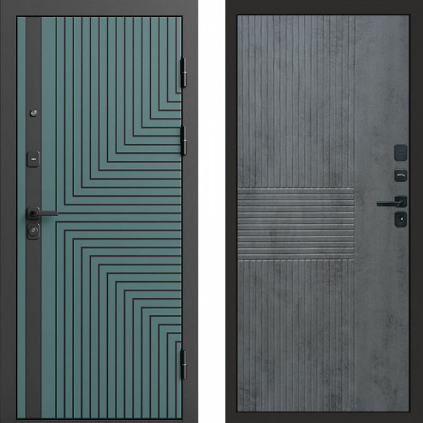 Входная дверь Termo-Door Квантум velutto verde - Мастино Бетон темный