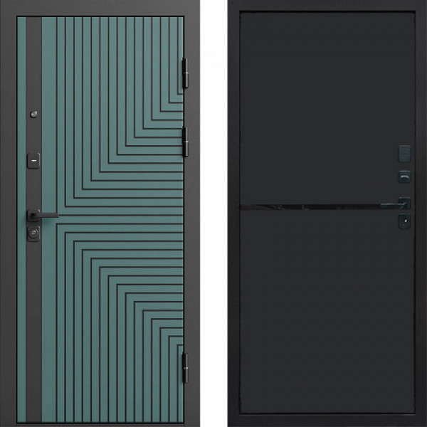 Входная дверь Termo-Door Квантум velutto verde - Нео Black