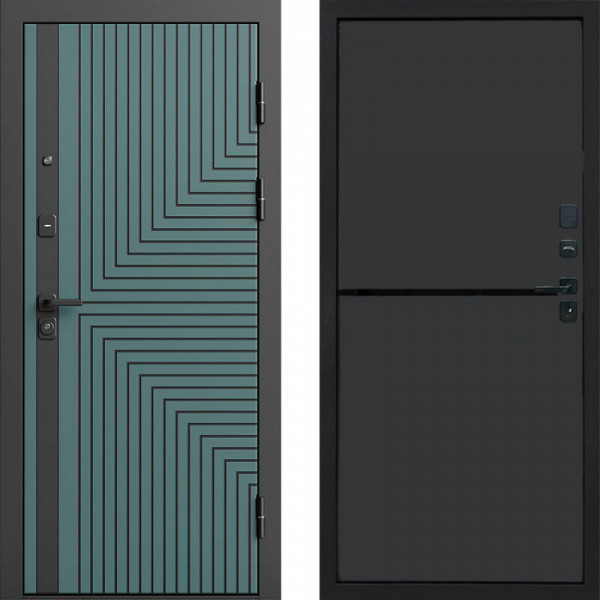 Входная дверь Termo-Door Квантум velutto verde - Нео Графит