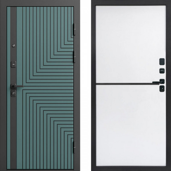 Входная дверь Termo-Door Квантум velutto verde - Нео White