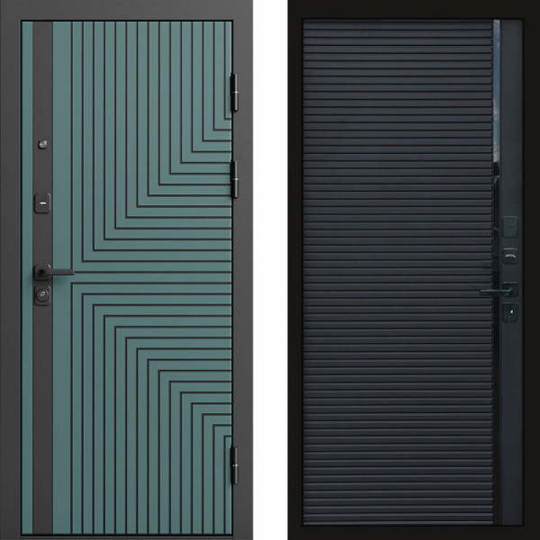 Входная дверь Termo-Door Квантум velutto verde - Porte black