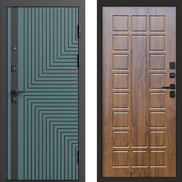 Входная дверь Termo-Door Квантум velutto verde - Престиж дуб