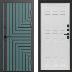 Входная дверь Termo-Door Квантум velutto verde - Спарта белое дерево