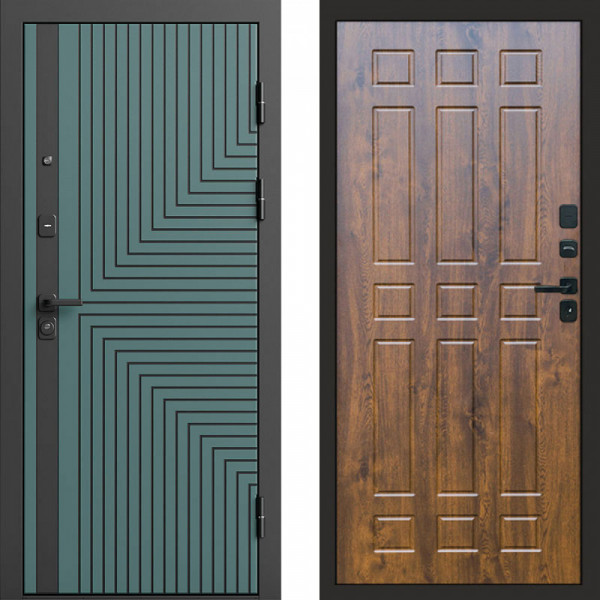 Входная дверь Termo-Door Квантум velutto verde - Спарта дуб