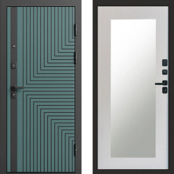 Входная дверь Termo-Door Квантум velutto verde - Зеркало Триумф лиственница