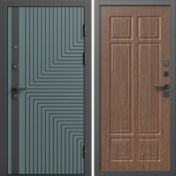 Входная дверь Termo-Door Квантум Велютто Верде - Без серии Орех премиум