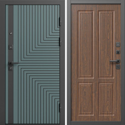 Входная дверь Termo-Door Квантум Велютто Верде - Без серии Орех стандарт