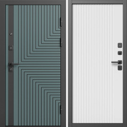Входная дверь Termo-Door Квантум Велютто Верде - Флэт Белый софт