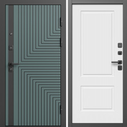 Входная дверь Termo-Door Квантум Велютто Верде - Нео Классика Белый Софт
