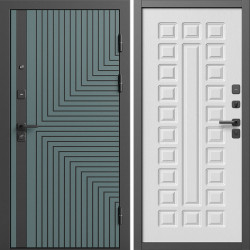 Входная дверь Termo-Door Квантум Велютто Верде - Престиж белое дерево