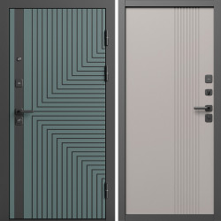 Входная дверь Termo-Door Квантум Велютто Верде - Страйп Капучино