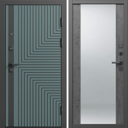 Входная дверь Termo-Door Квантум Велютто Верде - Зеркало бетон темный