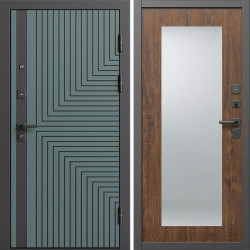 Входная дверь Termo-Door Квантум Велютто Верде - Зеркало Триумф дуб