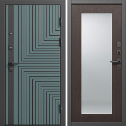 Входная дверь Termo-Door Квантум Велютто Верде - Зеркало Триумф венге