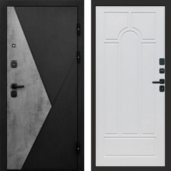 Входная дверь Termo-Door Матрикс Бетон - Арка белое дерево