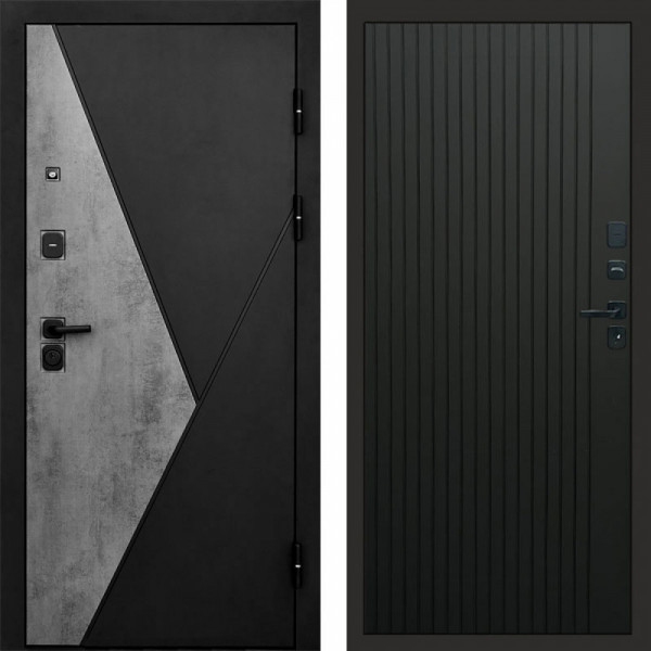 Входная дверь Termo-Door Матрикс Бетон - Flat Черный кварц