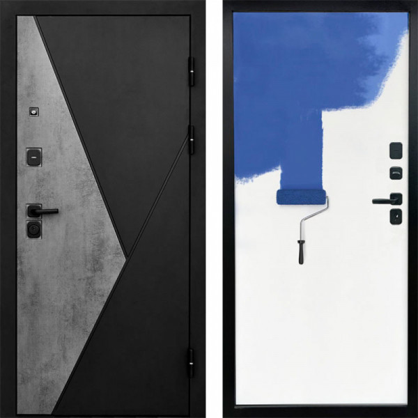 Входная дверь Termo-Door Матрикс Бетон - Гладкая Панель Под Покраску Под покраску (грунт)