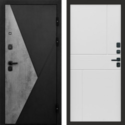 Входная дверь Termo-Door Матрикс Бетон - Горизонт белый