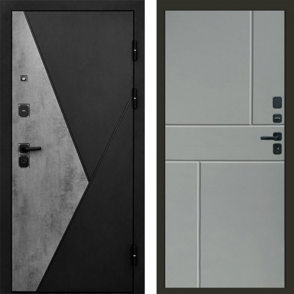 Входная дверь Termo-Door Матрикс Бетон - Горизонт Grey софт