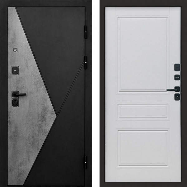 Входная дверь Termo-Door Матрикс Бетон - Классика белый матовый