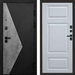 Входная дверь Termo-Door Матрикс Бетон - Лион Белый софт