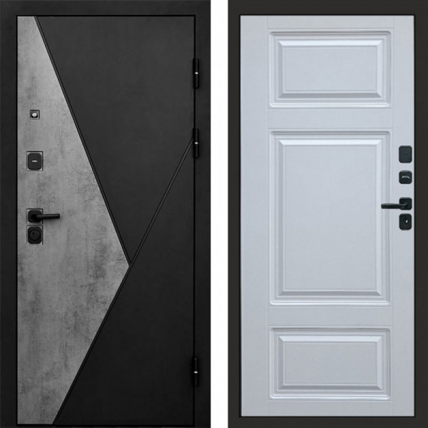 Входная дверь Termo-Door Матрикс Бетон - Лион Белый софт