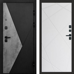 Входная дверь Termo-Door Матрикс Бетон - Лучи белый